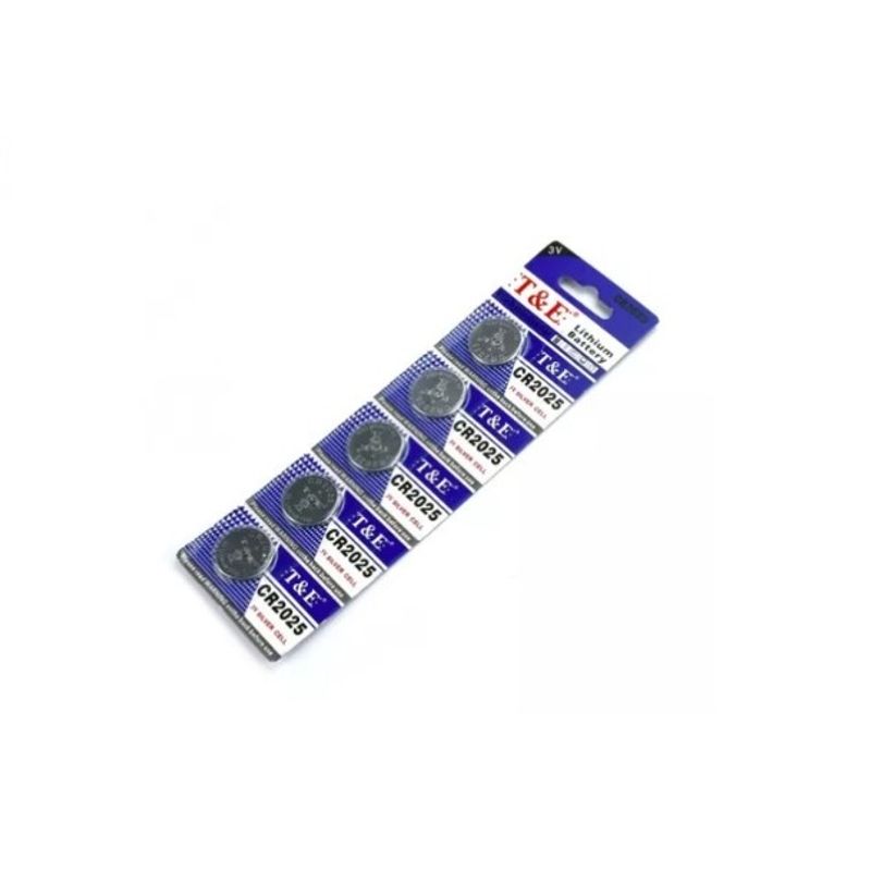 GENERICO - Batería Pila Cr2025 T&e Original Litio, 3v, Pack X 5
