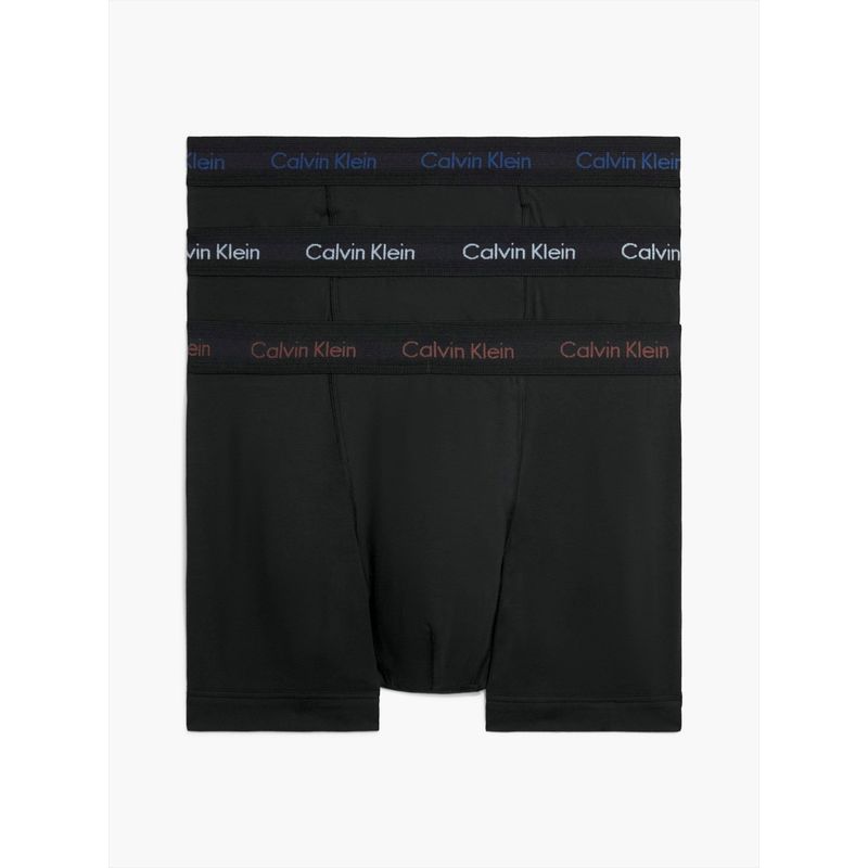 CALVIN KLEIN - Pack De 3 Boxer Trunk Negros  - Cotton Stretch Calvin Klein