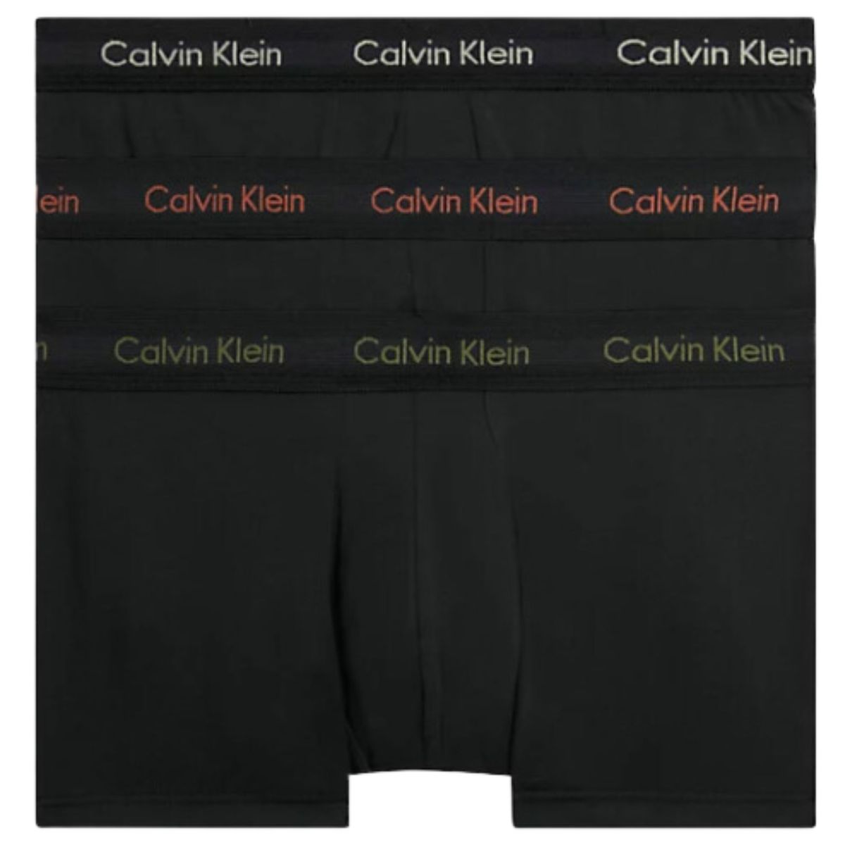 CALVIN KLEIN - Pack de 3 Boxer Negros Low Rise Trunk - Cotton Strech Calvin Klein