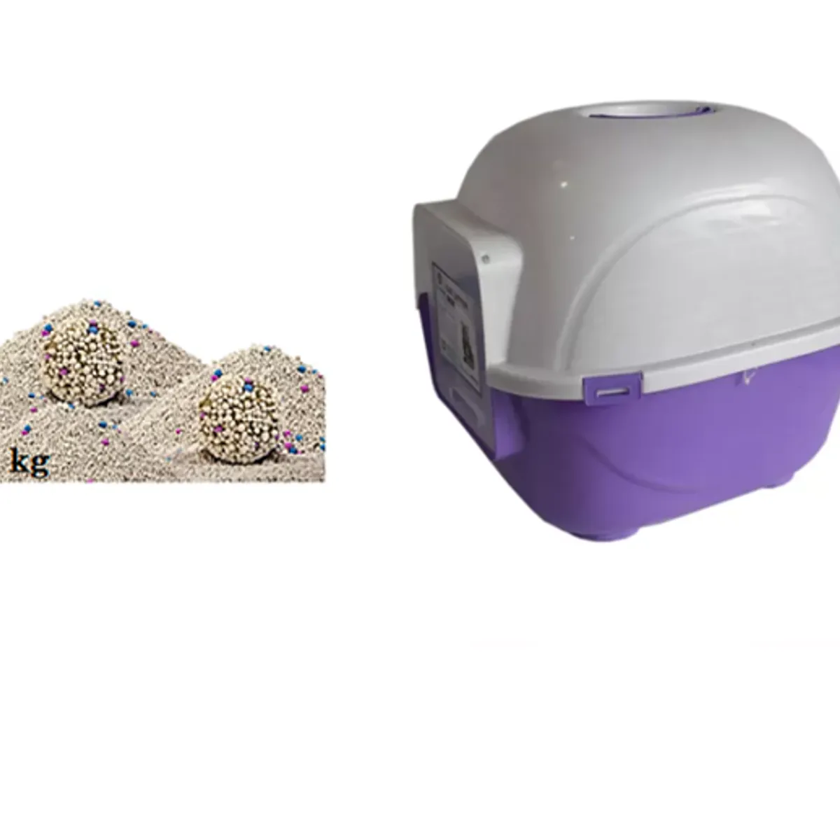 HALLY PET - Baño arenero grande sin filtro mas 6 kg arena