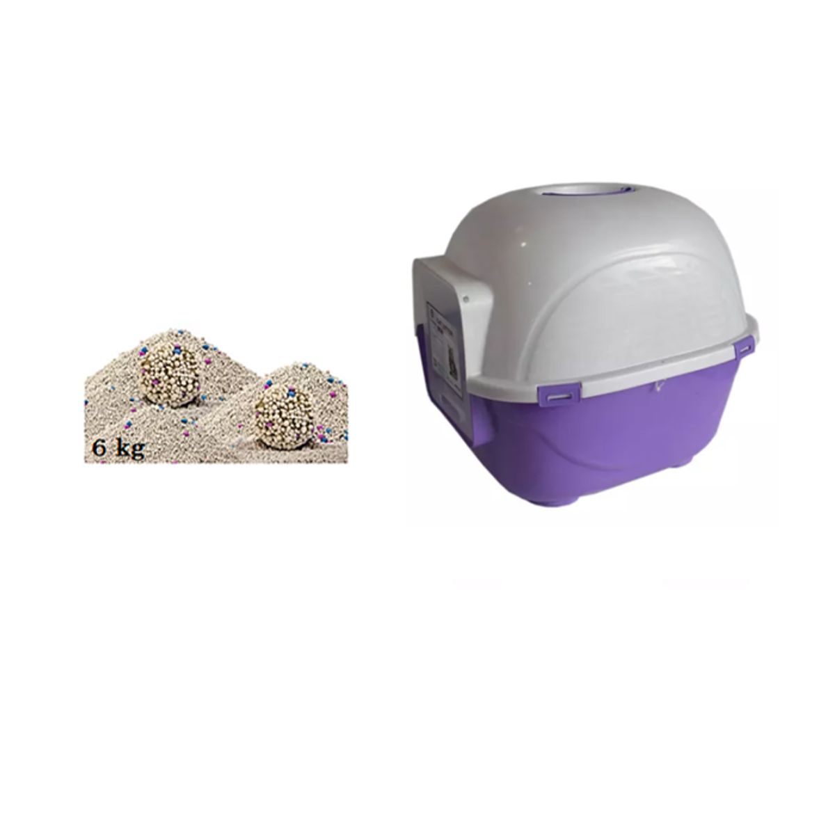 HALLY PET - Baño arenero grande sin filtro mas 6 kg arena