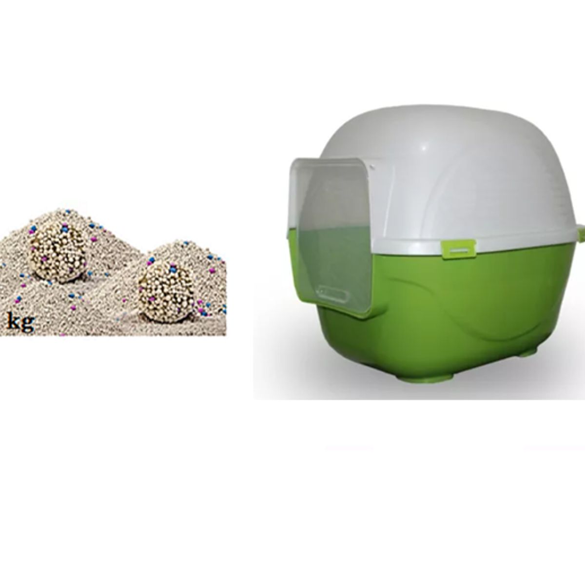 HALLY PET - Baño arenero grande sin filtro mas 6 kg arena