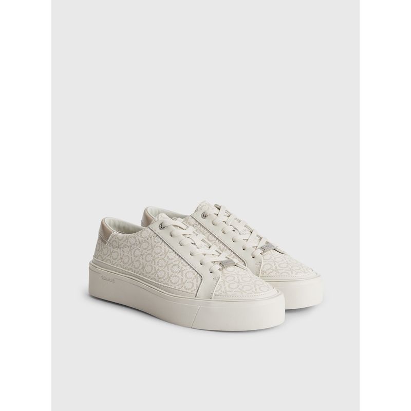 CALVIN KLEIN - Tenis multicolor con plataforma y monograma Calvin Klein