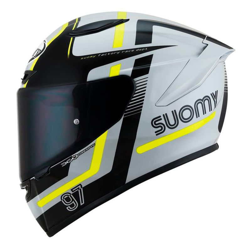SUOMY - CASCO SUOMY TRACK 1 97 GRIS VERDE BRILLANTE S