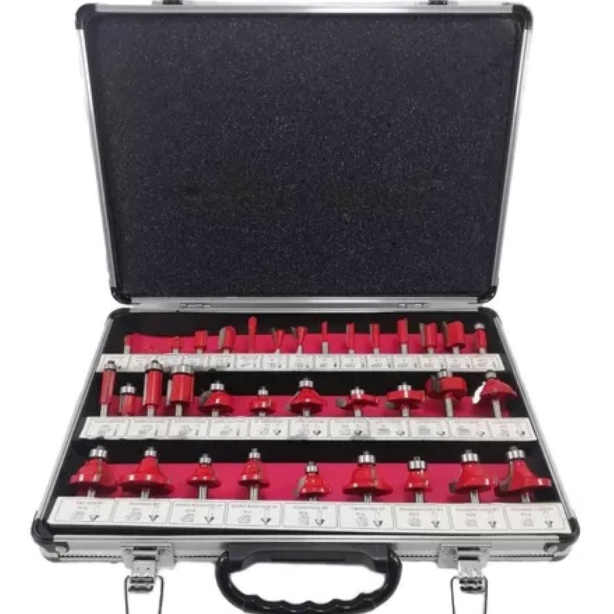CHICAGO - Juego De Fresas 1/4 Para Madera 35 Piezas Ruteadora Estuche