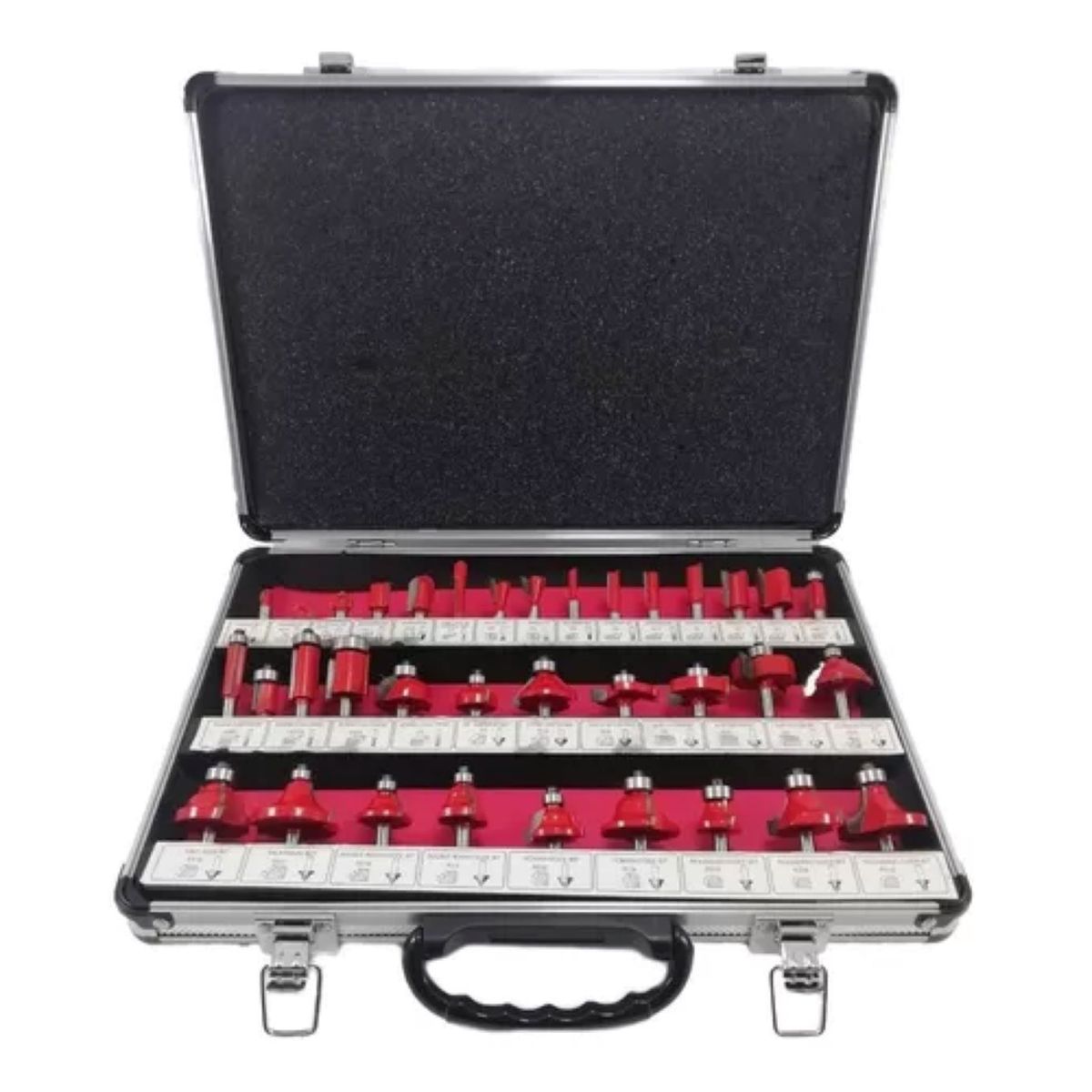 CHICAGO - Juego De Fresas 1/4 Para Madera 35 Piezas Ruteadora Estuche