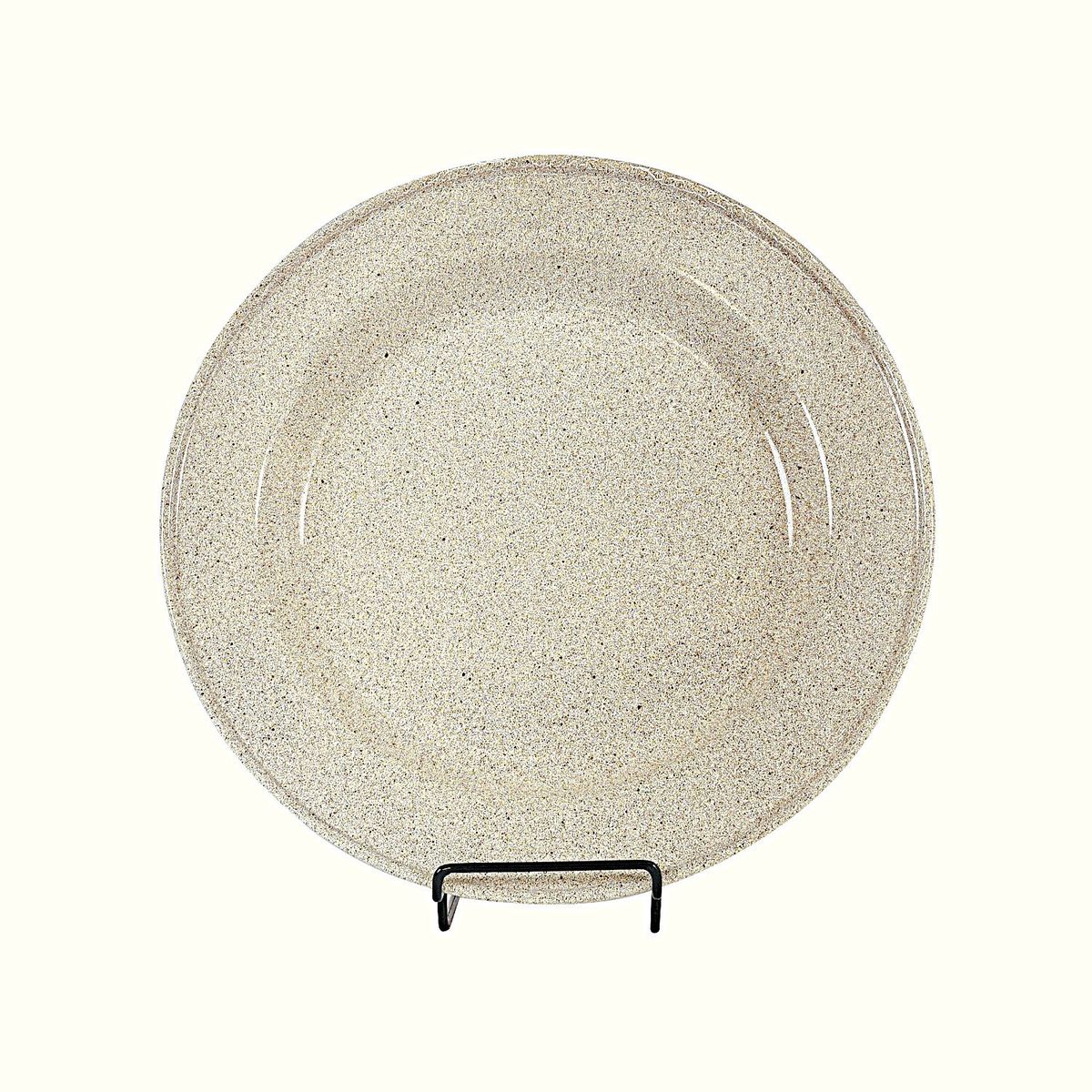 MACUIRA - Set4 Platos Pandos en Peltre 26cm Arena Cafe