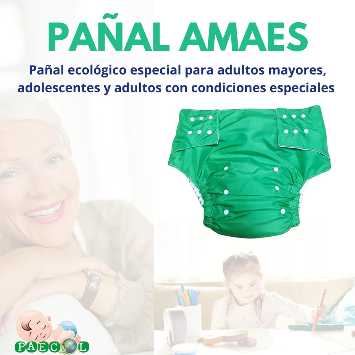 GENERICO - Pañal Ecológico Unitalla Adultos