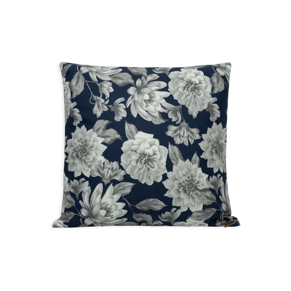 NOSSARENA - Cojin azul estampado flores 50x50cm