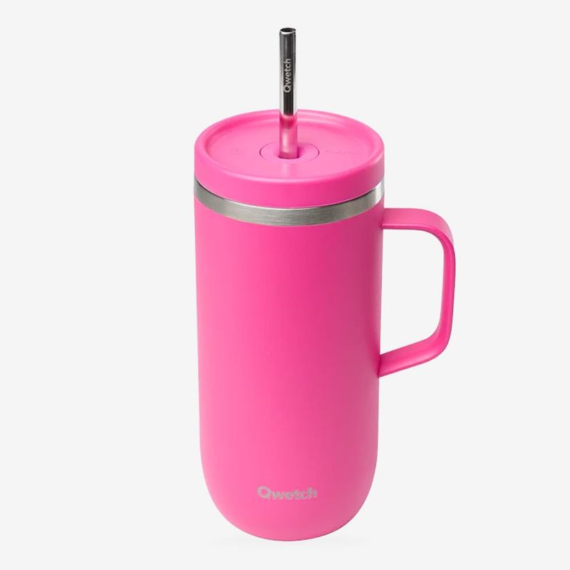 QWETCH - Vaso Cold Cup Con Asa Isotérmico Magenta 600Ml