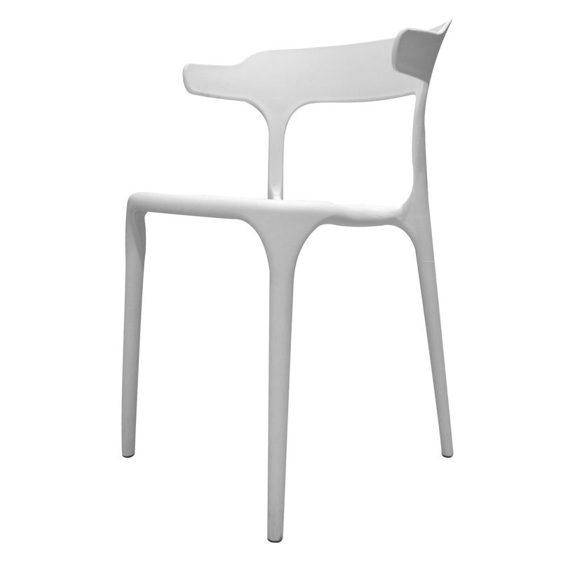 SUKRA - Silla Plástica Nápoles con Brazo Tipo Genova Blanca Sukra