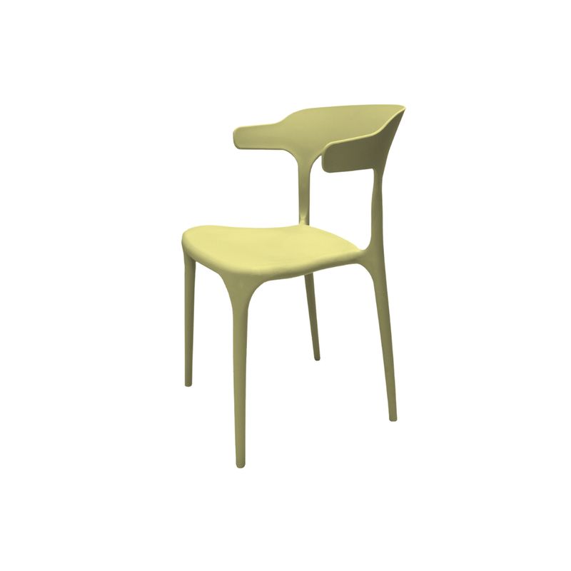 SUKRA - Silla Plástica Nápoles con Brazo Tipo Genova Beige Sukra