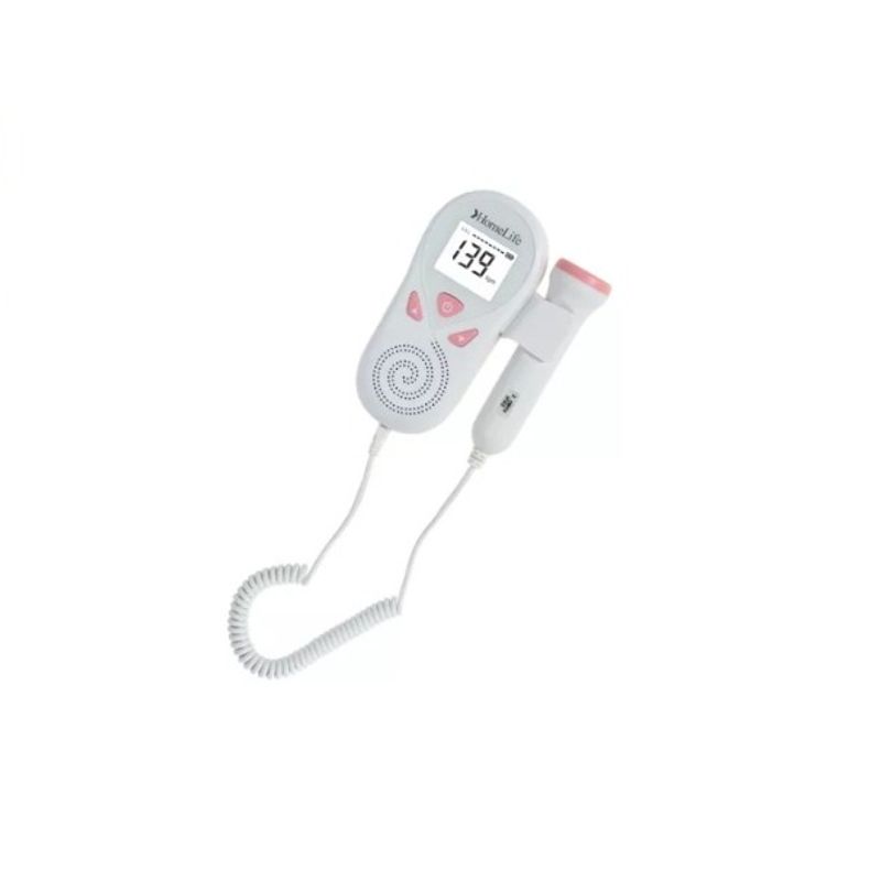HOME LIFE - Doppler Fetal Monitor Ritmo Cardíaco Home Life +baterías+gel Rosado