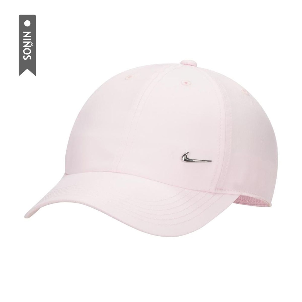 NIKE - Gorra Nike Dri-Fit Club Metal Swsh Niño-Rosa