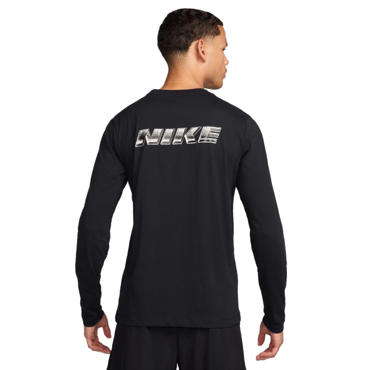 NIKE - Camiseta Manga Larga Nike Club (Cierre En Boton)-Negro