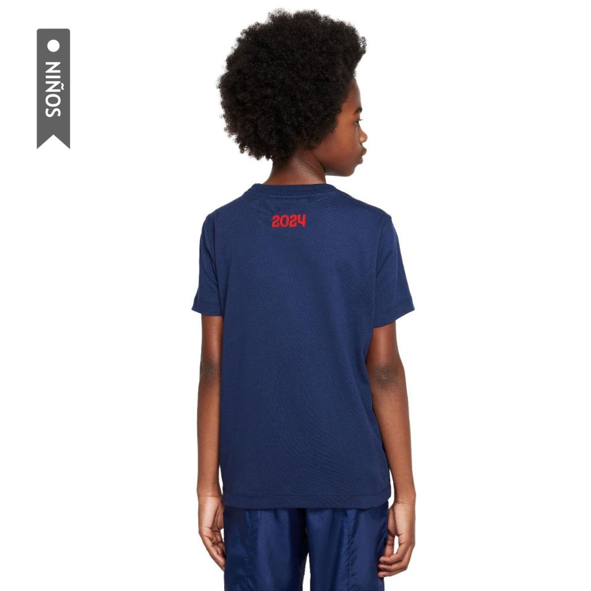 NIKE - Camiseta Nike París Saint-Germain Visita Niño-Azul