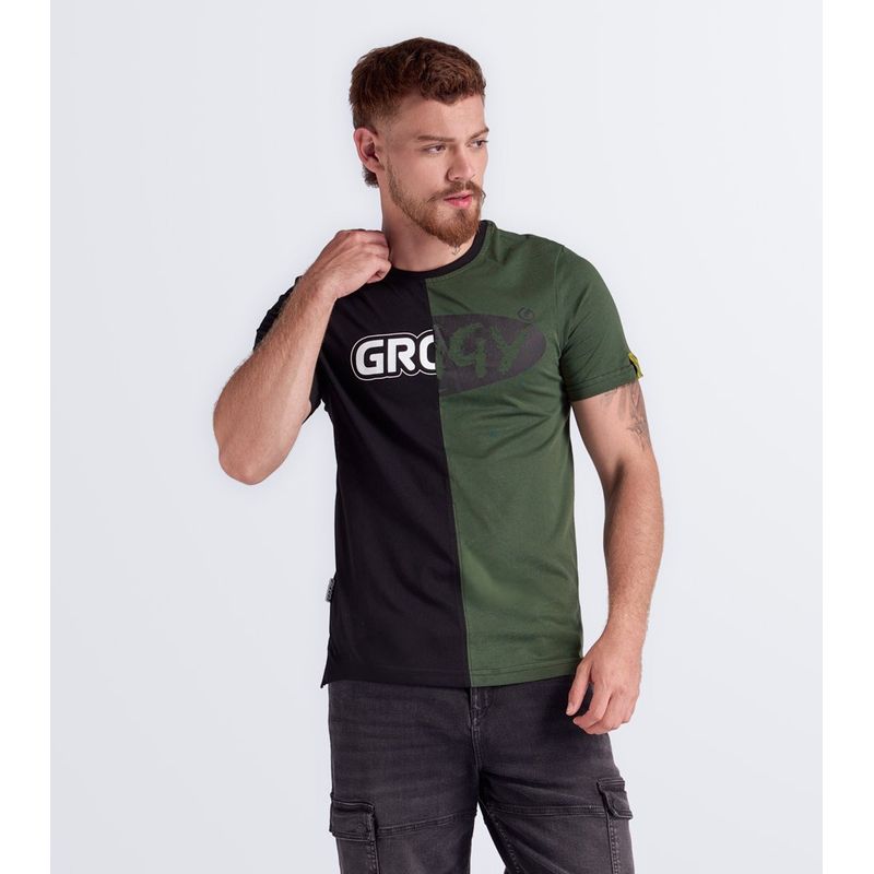 GROGGY - Camiseta Slim Masculina Groggy.-