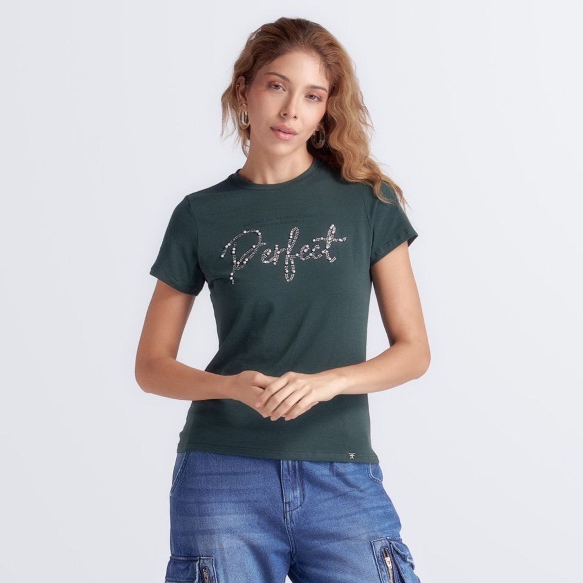 DEREK - Blusa Para Mujer Manga Corta Con Estampado Derek.-