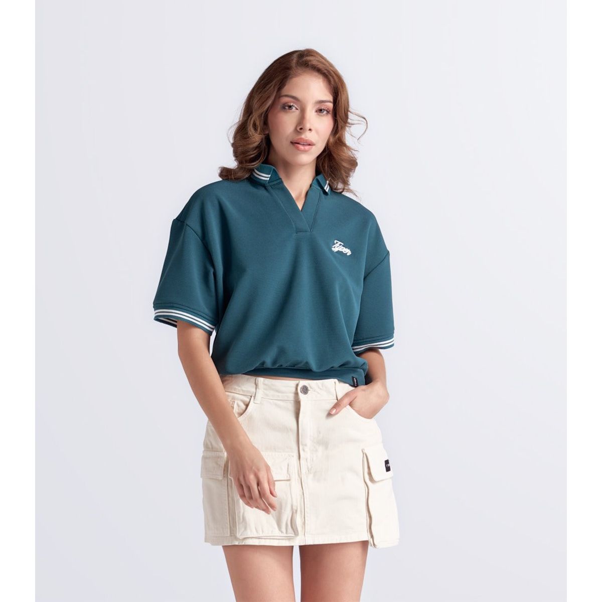 TYPER - Polo Oversize Unicolor Typer.-