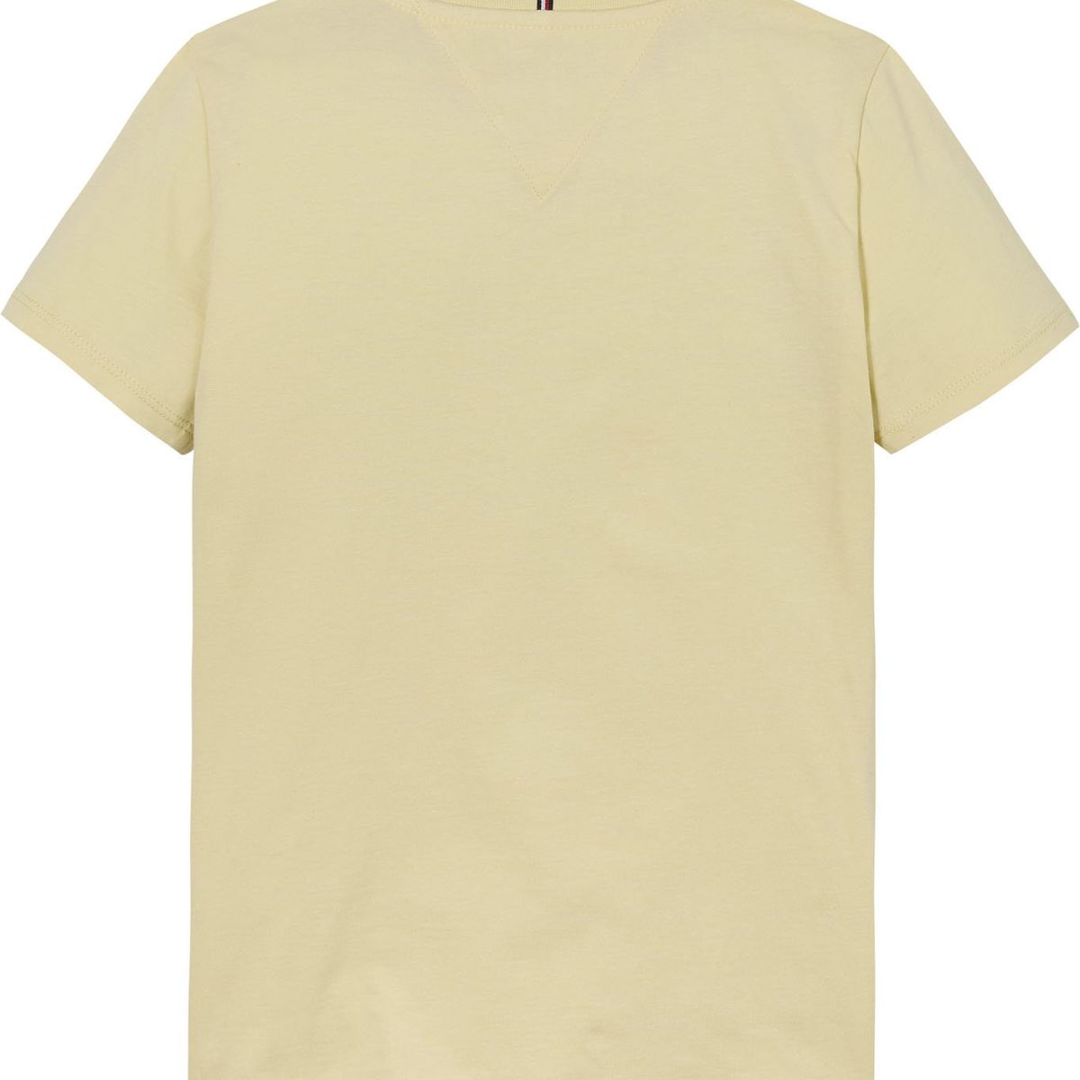 TOMMY HILFIGER - Camiseta Niña Amarilla Corte Slim Y Logo Aterciopelado Tommy Hilfiger