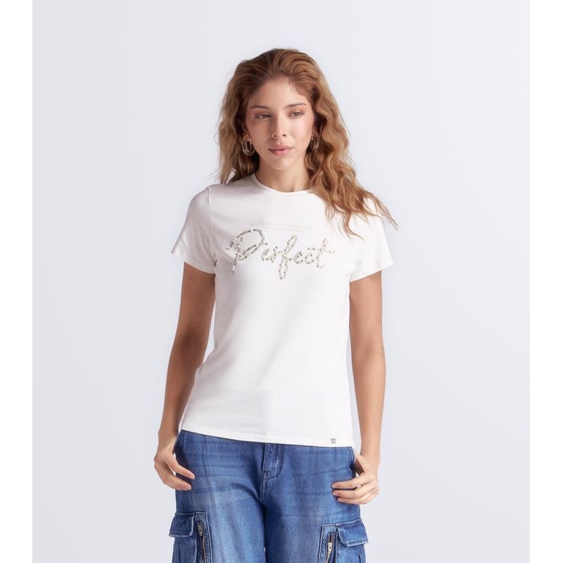 DEREK - Blusa Para Mujer Manga Corta Con Estampado Derek