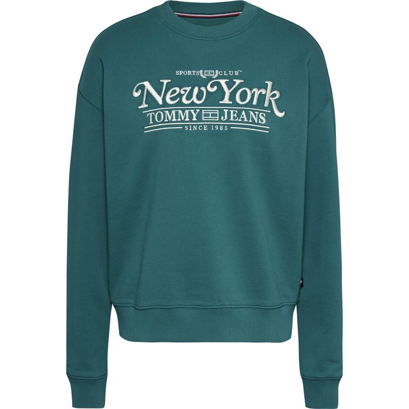 TOMMY HILFIGER - Saco Verde universitario de corte holgado Tommy Jeans