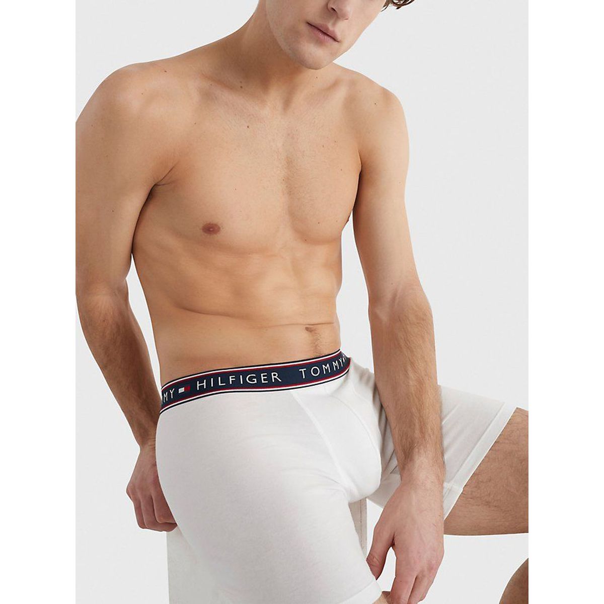 TOMMY HILFIGER - 3 Pack Boxer Brief Blanco Detalles Para Hombre Tommy Hilfiger