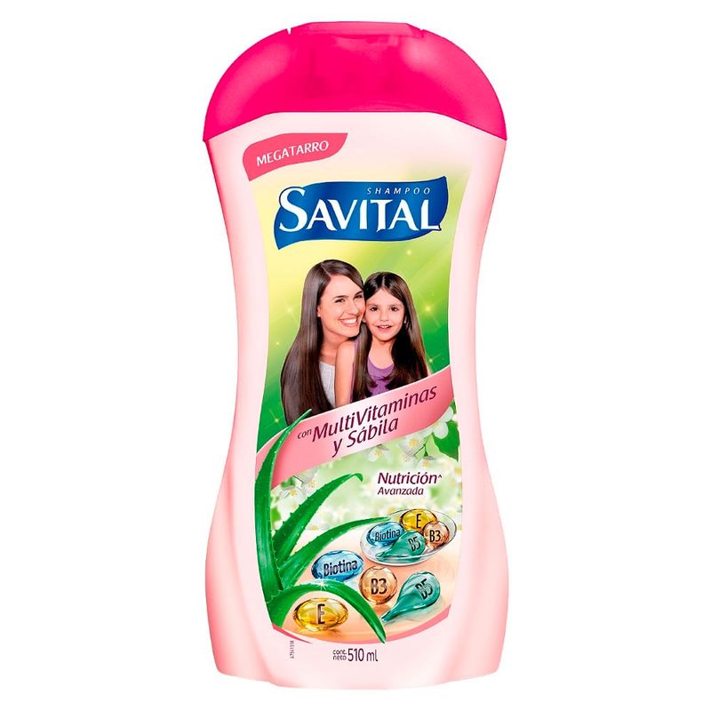 SAVITAL - Shampoo Savital Multivitaminas Y Sábila X 510ml