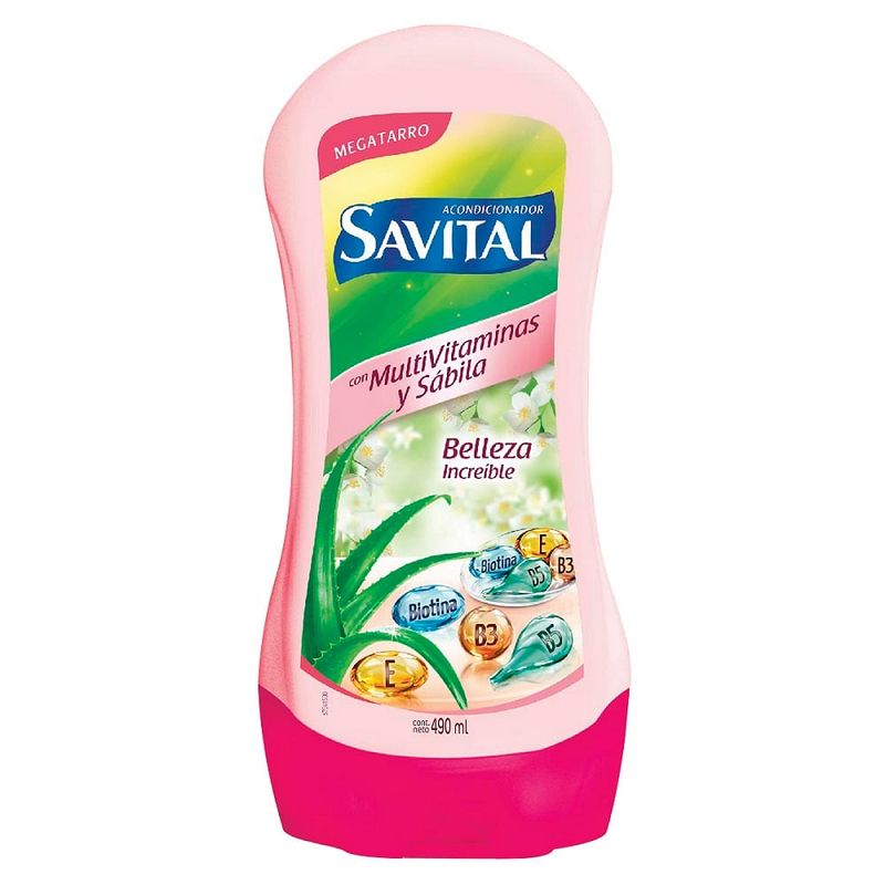 SAVITAL - Acondicionador Savital Multivitaminas Y Sábila X 490ml