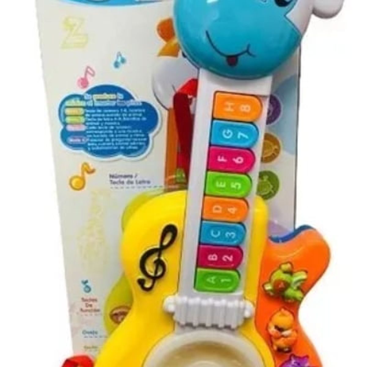 GENERICO - Guitarra Para Bebes Juguete Luces Sonido Niños Instrumento