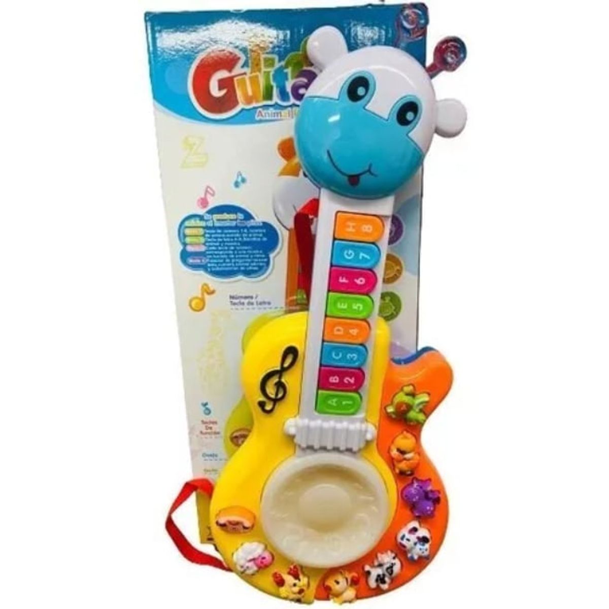 GENERICO - Guitarra Para Bebes Juguete Luces Sonido Niños Instrumento