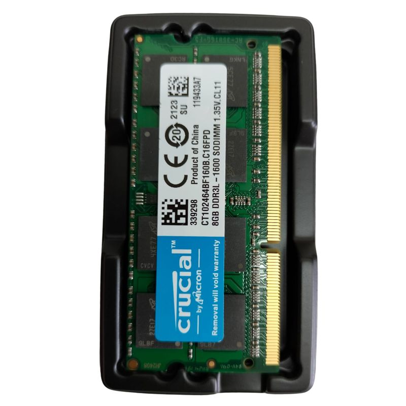 CRUCIAL - Memoria Ram Crucial Ddr3l 8 Gb 1.35v Portatil 12800-1600mhz