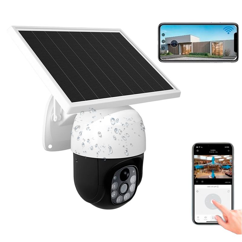 GENERICO - Cámara Solar Exterior Sim Card 4g Ptz Full Hd 1080p