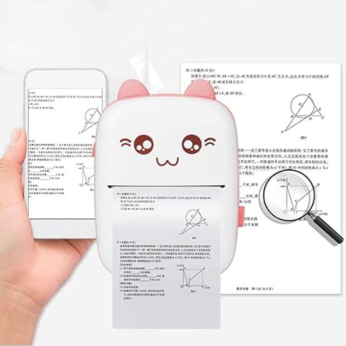 GENERICO - Mini impresora de bolsillo impresora de fotos móvil Bluetooth.