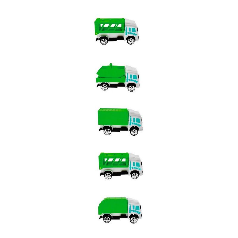 GENERICO - Carro Camiones Recoleccion Grua X 5 Unidades Juguete Niños