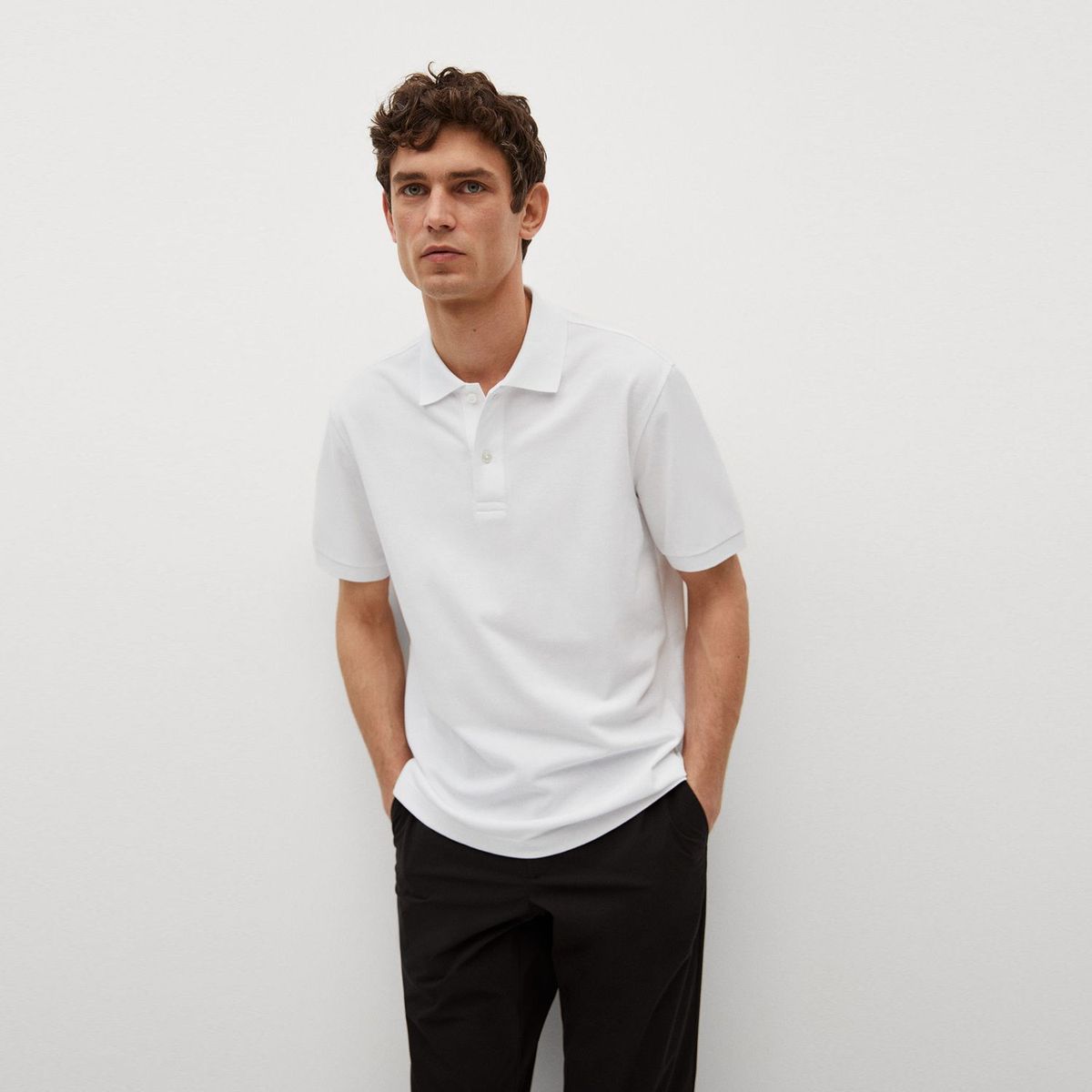 MANGO - Camiseta Polo Hombre Manga Corta MNG MAN