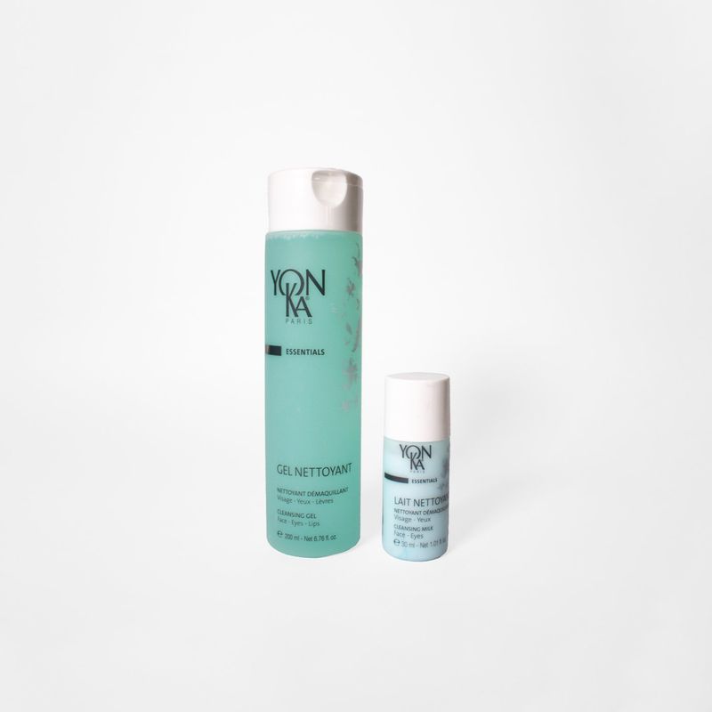 YONKA - Gel Nettoyant 200 ml + Lait Nettoyant 30 ml