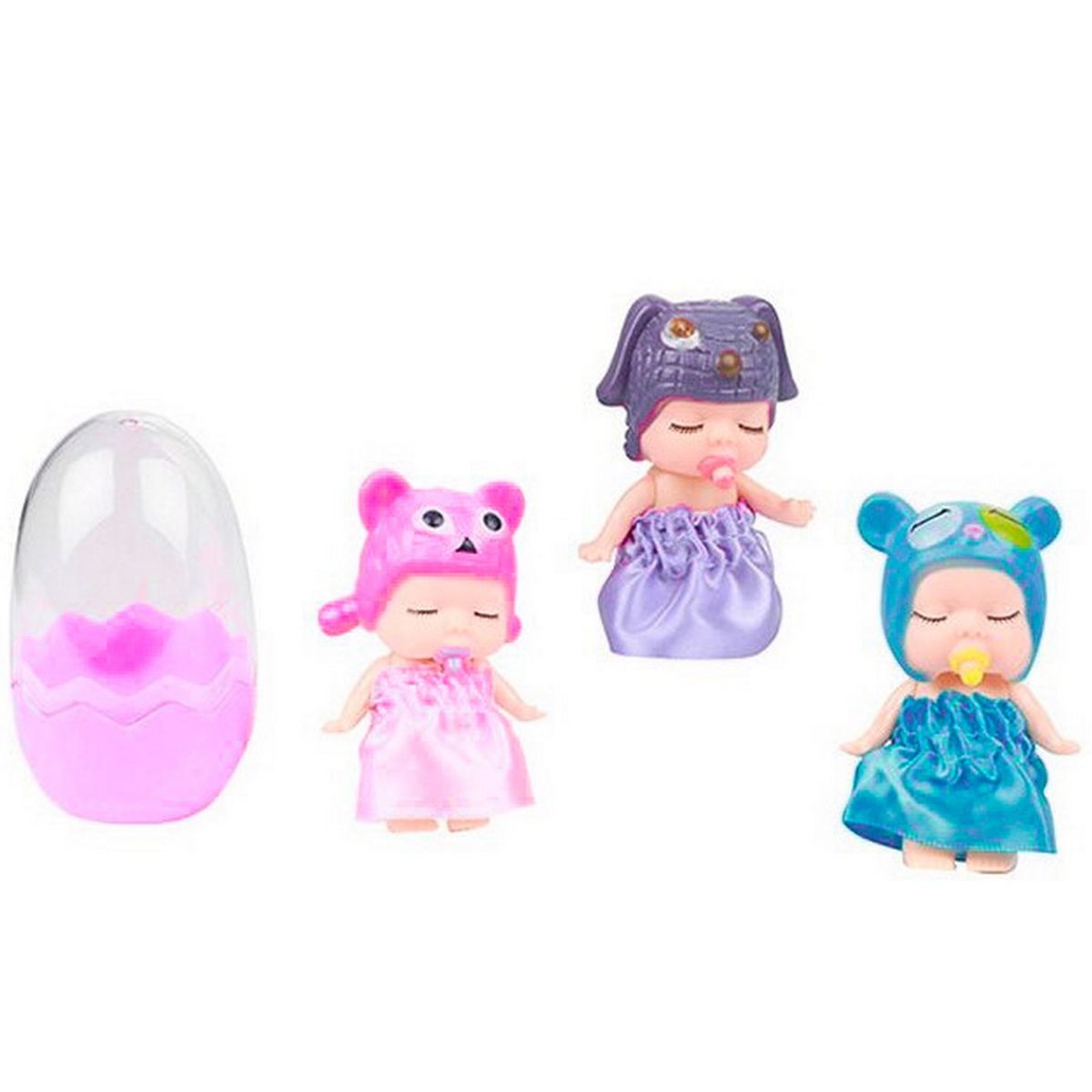 GENERICO - Muñeco Bebe Huevo Sorpresa Jugurete Multicolor X 3 Unidades