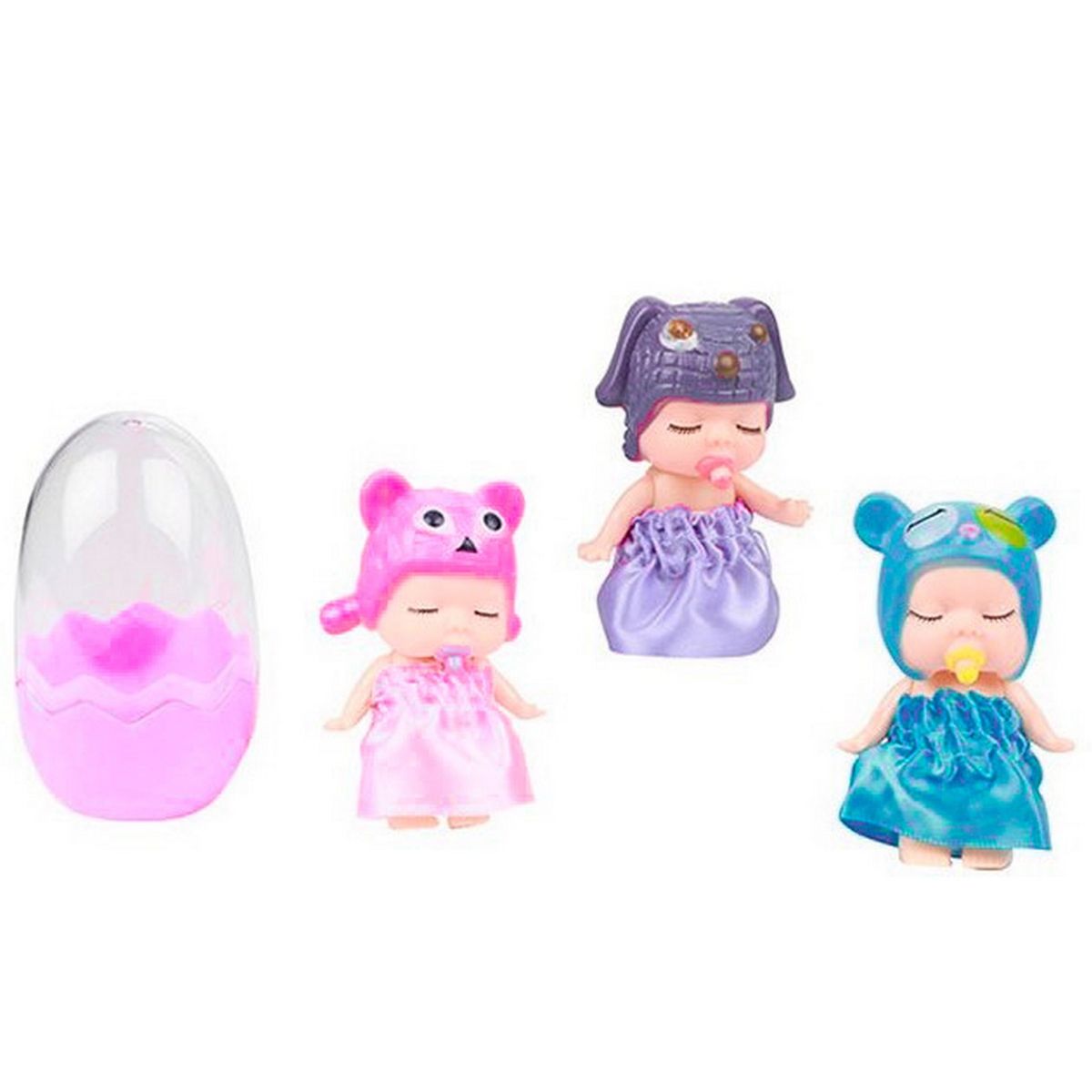 GENERICO - Muñeco Bebe Huevo Sorpresa Jugurete Multicolor X 3 Unidades