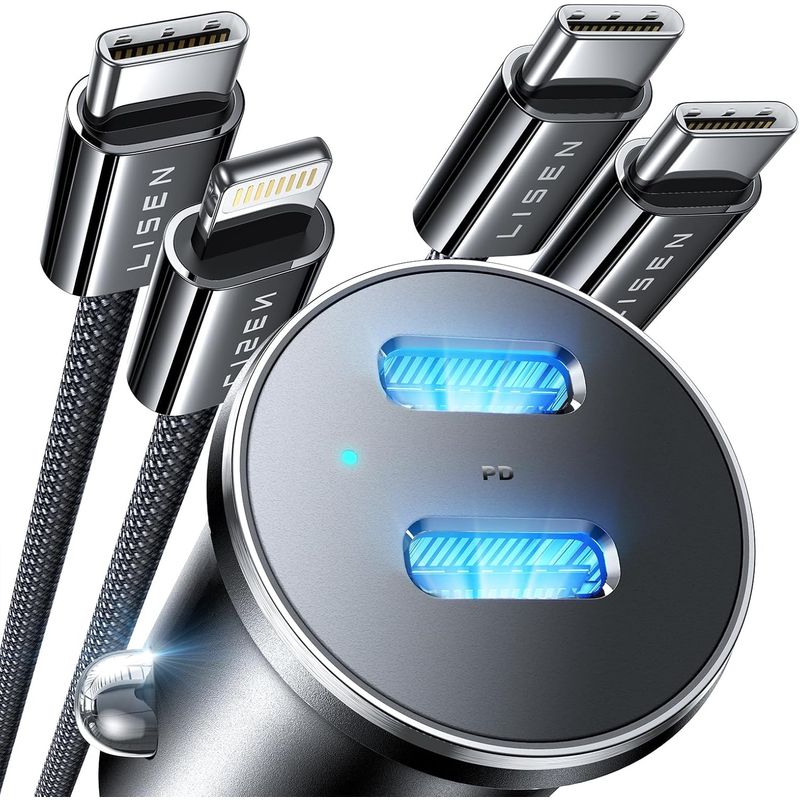GENERICO - Cargador de Carro USB-C PD Dual 45W+45W para Samsung iPh TodosTeléfono
