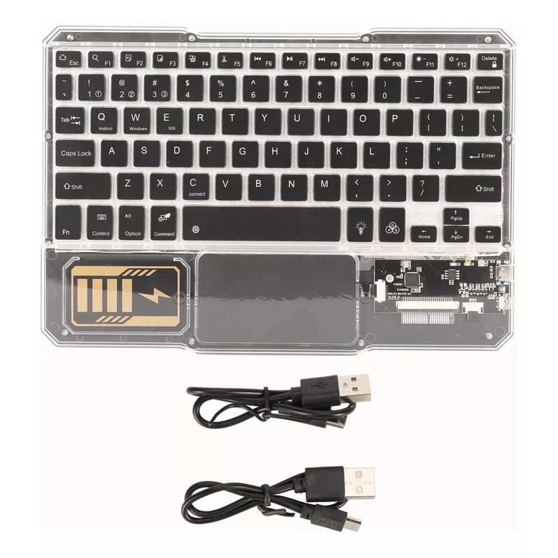 GENERICO - Teclado Bluetooth Recargable Retroiluminado Touchpad Kb333