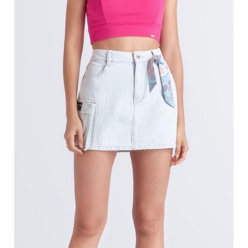 DEREK - Falda Para Mujer En Indigo Tipo Cargo  Derek