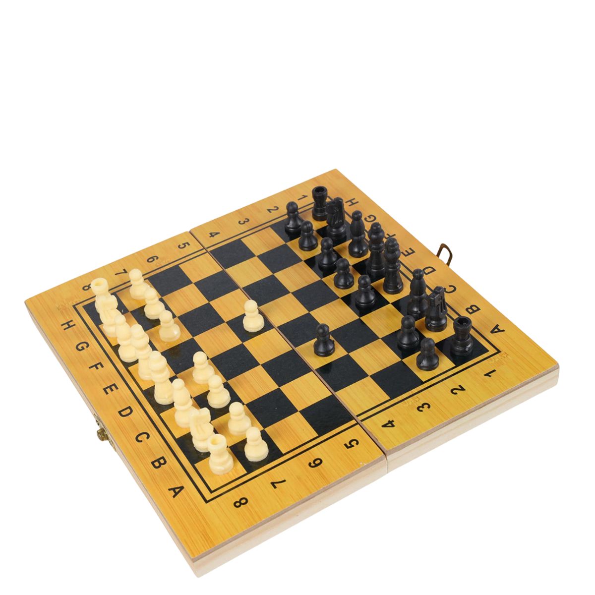GENERICO - Ajedrez Juego de Mesa Portátil Plegable Madera