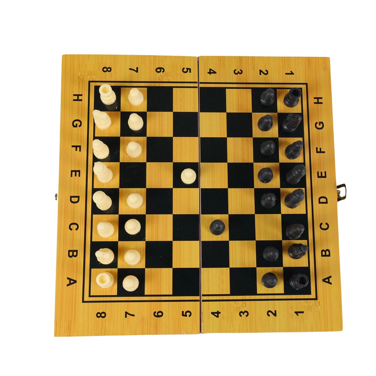 GENERICO - Ajedrez Juego de Mesa Portátil Plegable Madera
