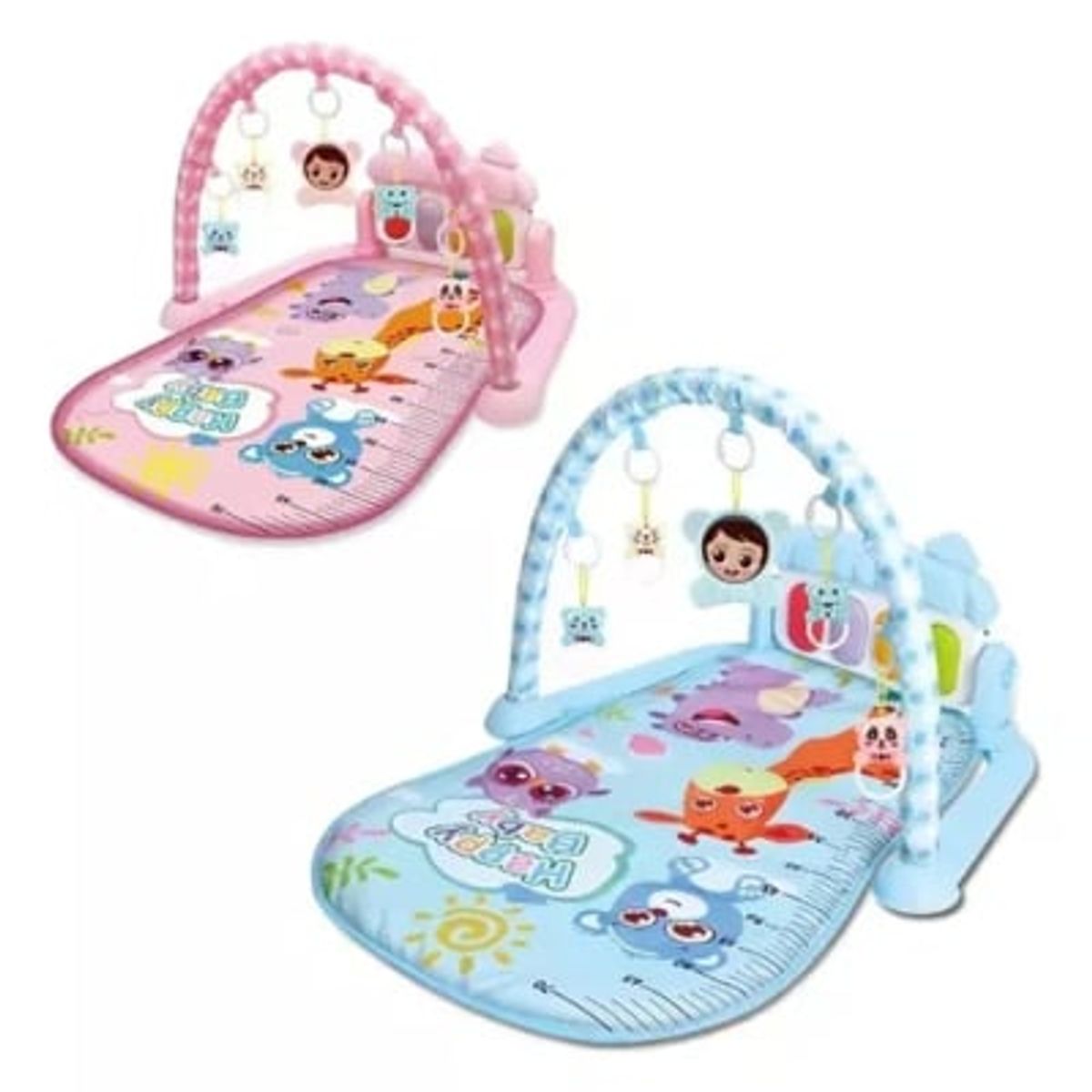GENERICO - Gimnasio Piano Con Sonajeros Para Bebe Luz y Sonido