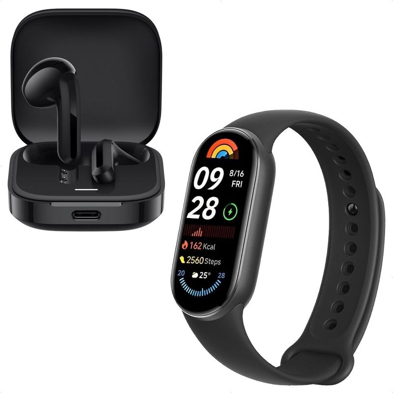XIAOMI - Combo Xiaomi: Smartwatch Smart Band 9 + Buds 6 Active Negro