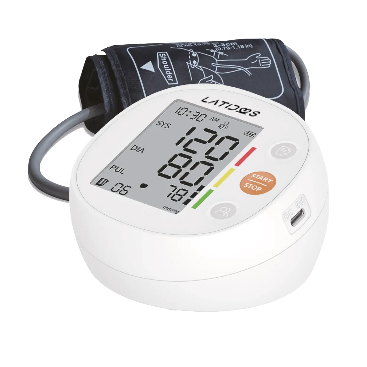 GMD - Tensiometro Digital Monitor De Presion Arterial Color Blanco