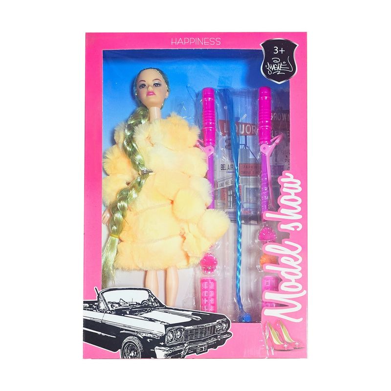 GENERICO - Muñeca Vestido Elegante Accesorios Cabello Juguete Niñas