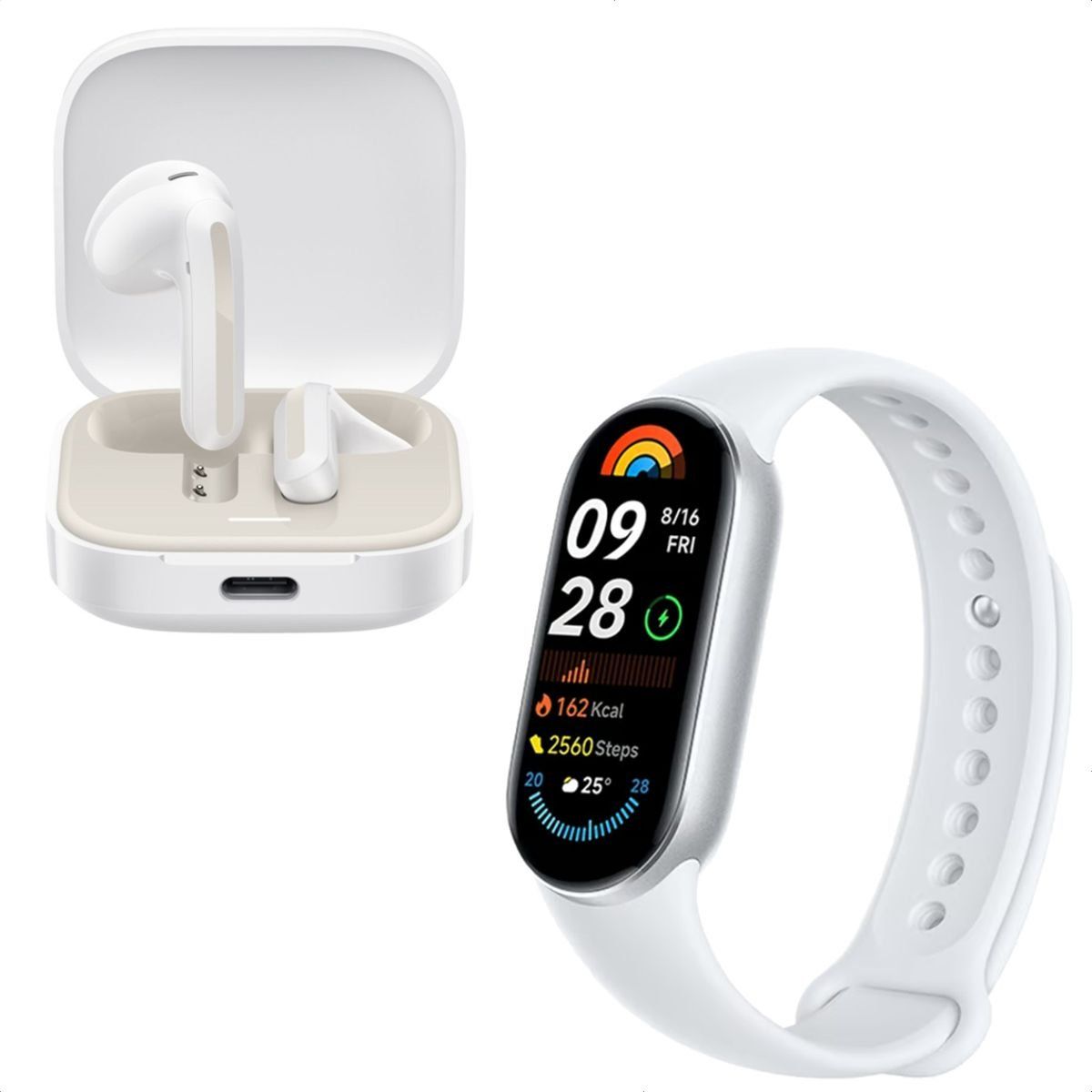 XIAOMI - Combo Xiaomi: Smartwatch Smart Band 9 + Buds 6 Active Blanco