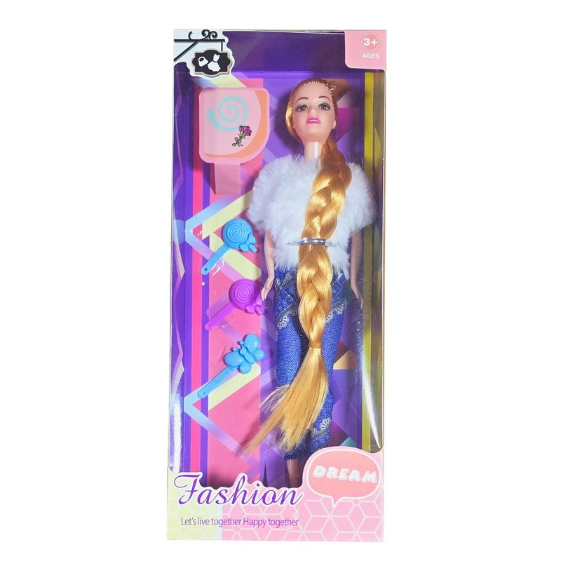 GENERICO - Muñeca Vestido Ganchos Cabello Juguete Niñas Interactivo